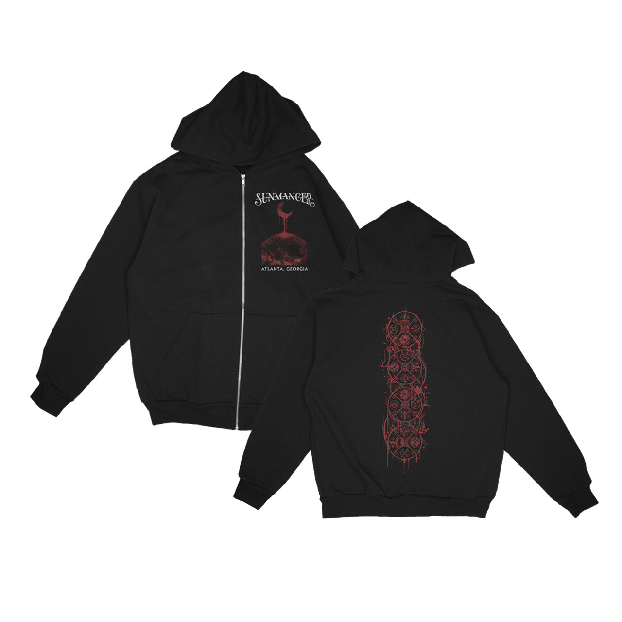 Blood Crescent Zip Hoodie